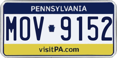 PA license plate MOV9152