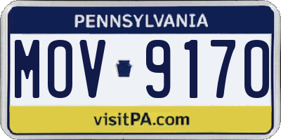 PA license plate MOV9170