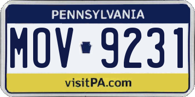 PA license plate MOV9231
