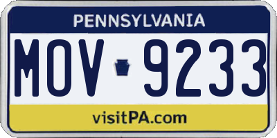 PA license plate MOV9233