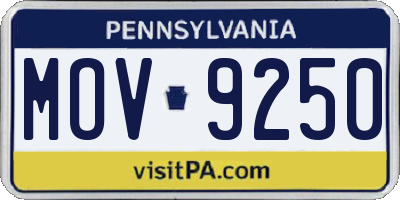 PA license plate MOV9250