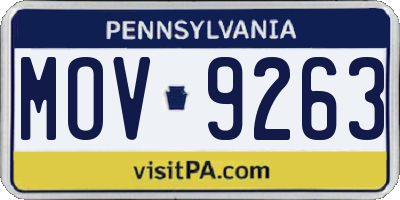 PA license plate MOV9263