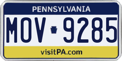 PA license plate MOV9285