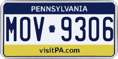 PA license plate MOV9306