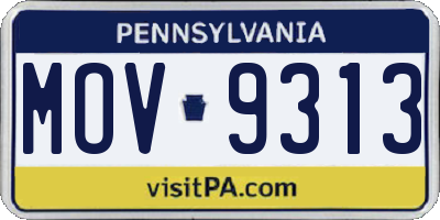 PA license plate MOV9313
