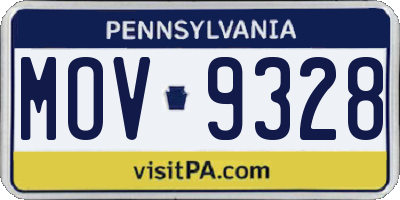 PA license plate MOV9328
