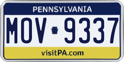 PA license plate MOV9337
