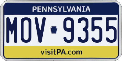 PA license plate MOV9355