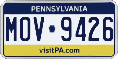 PA license plate MOV9426