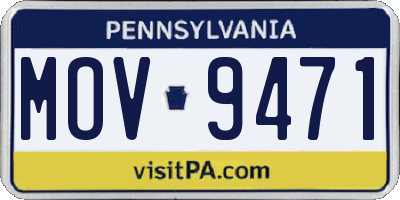 PA license plate MOV9471