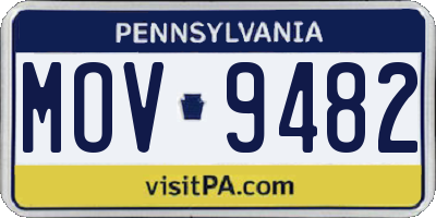 PA license plate MOV9482