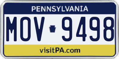 PA license plate MOV9498