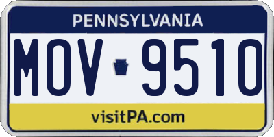 PA license plate MOV9510