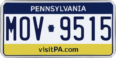 PA license plate MOV9515