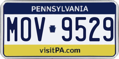 PA license plate MOV9529