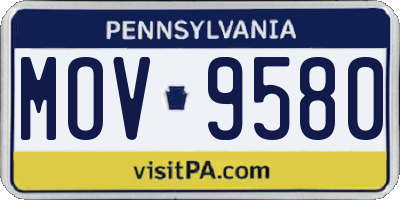 PA license plate MOV9580