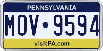 PA license plate MOV9594