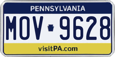 PA license plate MOV9628
