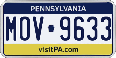 PA license plate MOV9633