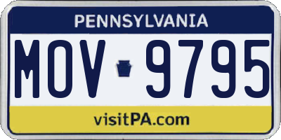 PA license plate MOV9795