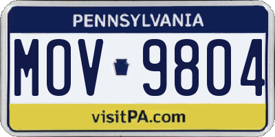 PA license plate MOV9804