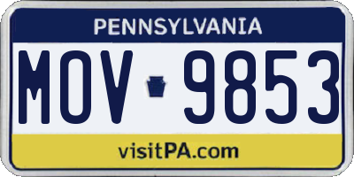 PA license plate MOV9853