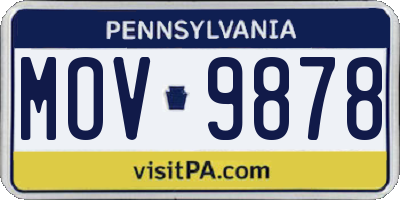 PA license plate MOV9878