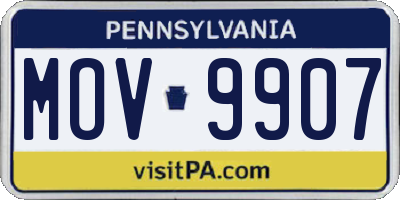 PA license plate MOV9907