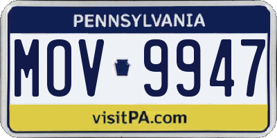 PA license plate MOV9947