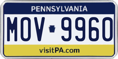 PA license plate MOV9960