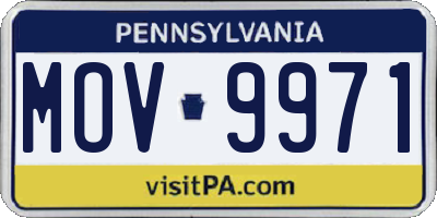 PA license plate MOV9971