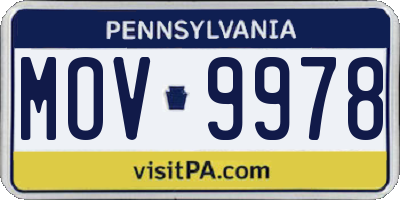PA license plate MOV9978