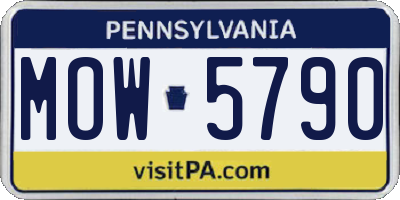 PA license plate MOW5790