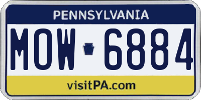 PA license plate MOW6884