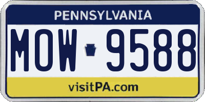 PA license plate MOW9588