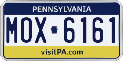 PA license plate MOX6161