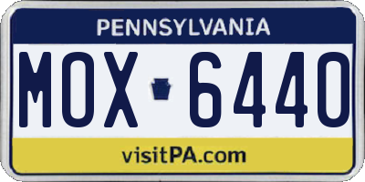 PA license plate MOX6440