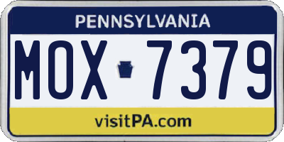 PA license plate MOX7379
