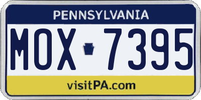 PA license plate MOX7395