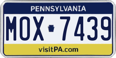 PA license plate MOX7439