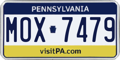 PA license plate MOX7479