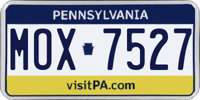 PA license plate MOX7527