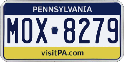 PA license plate MOX8279