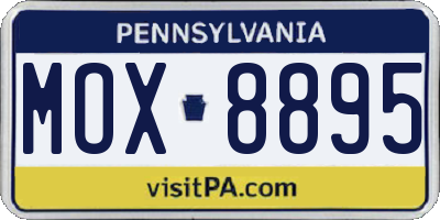 PA license plate MOX8895