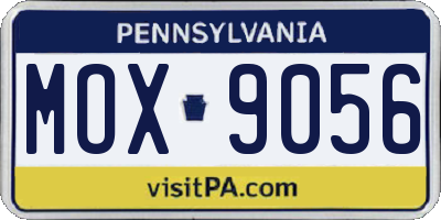 PA license plate MOX9056