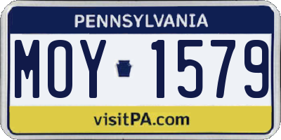PA license plate MOY1579