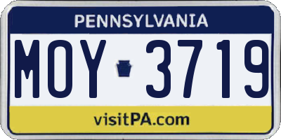 PA license plate MOY3719