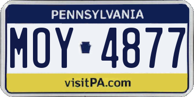 PA license plate MOY4877
