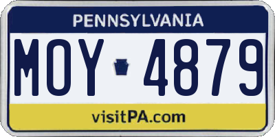 PA license plate MOY4879