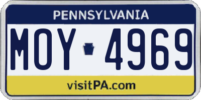 PA license plate MOY4969